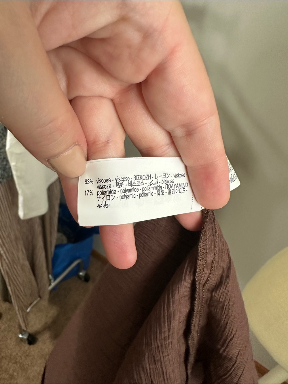 Zara Chestnut Brown Maxi Skirt with Tie Waist - Picture 8 of 8